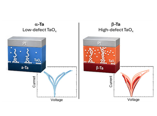 (Left) UV-ozone (UVO) oxidation of cubic α-Ta forms a dense, near-stoichiometric memristor lay