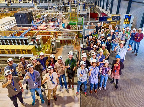 Photo of the ProtoDUNE team at CERN