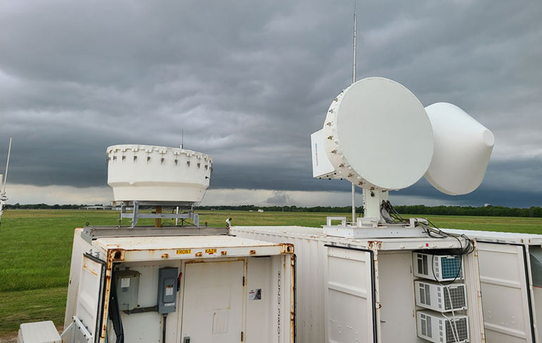Photo of ARM radars collecting data