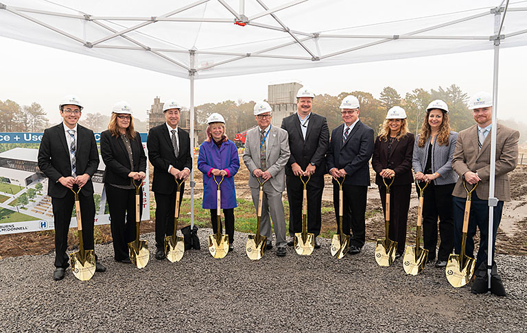 Commemorating the start of construction for the Science and User Support Center