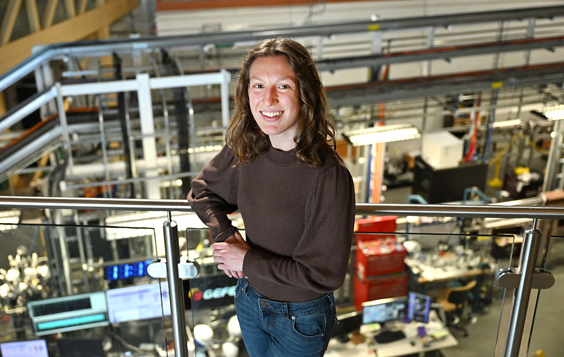 essica Moylan is shown inside the National Synchrotron Light Source II