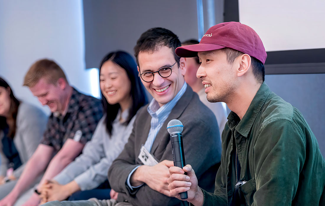 Early career panelists during a discussion