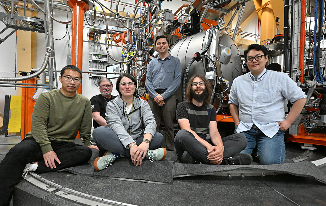 NSLS-II scientists at the Soft Inelastic X-ray Scattering beamline