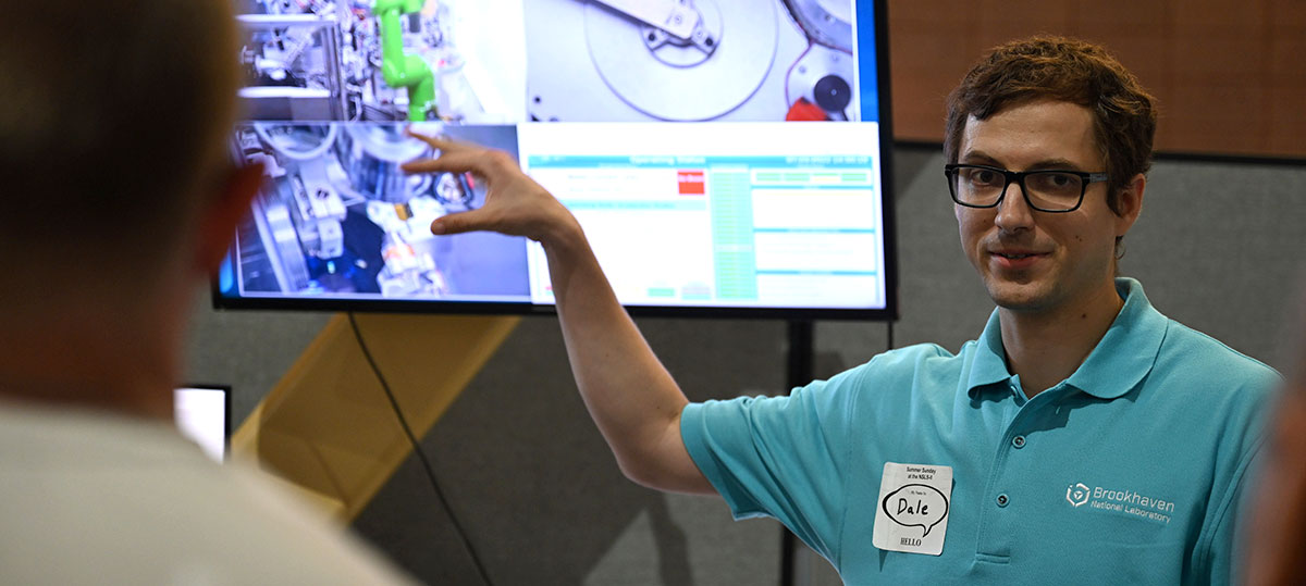 photo of male brookhaven lab tour guide
